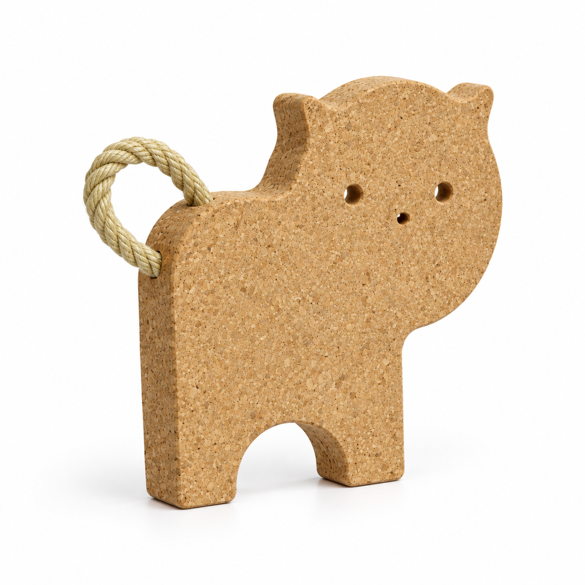 Cat-Shaped Cork Trivet alternate studio angle