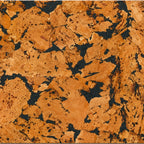 Cloud Black cork wall tile close-up showing the real cork texture and dark cloud-pattern variation