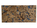 Cloud Blue cork wall tile, 600 × 300 mm, natural cork surface with blue accents