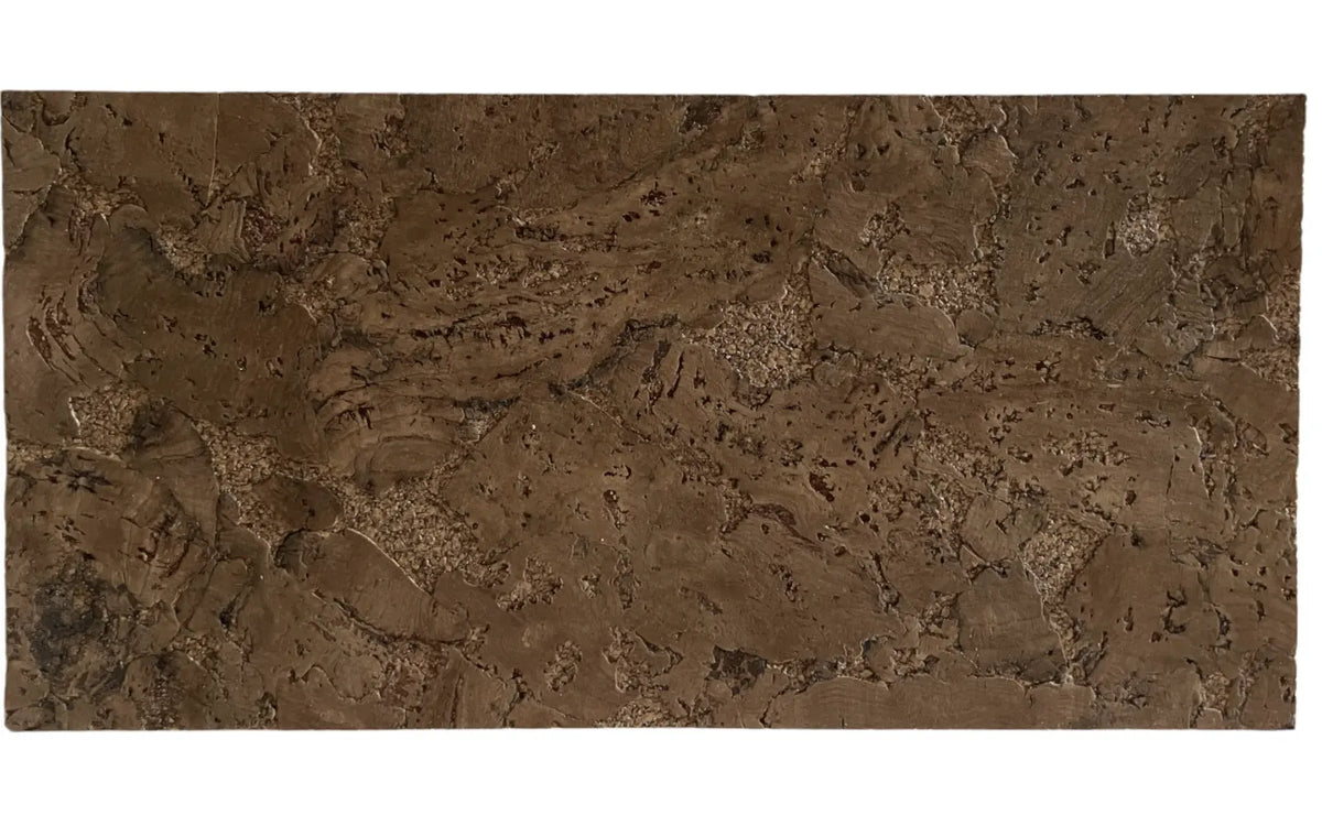 Cloud Chocolat cork wall tile, 600 × 300 mm, natural cork surface with chocolate brown tones