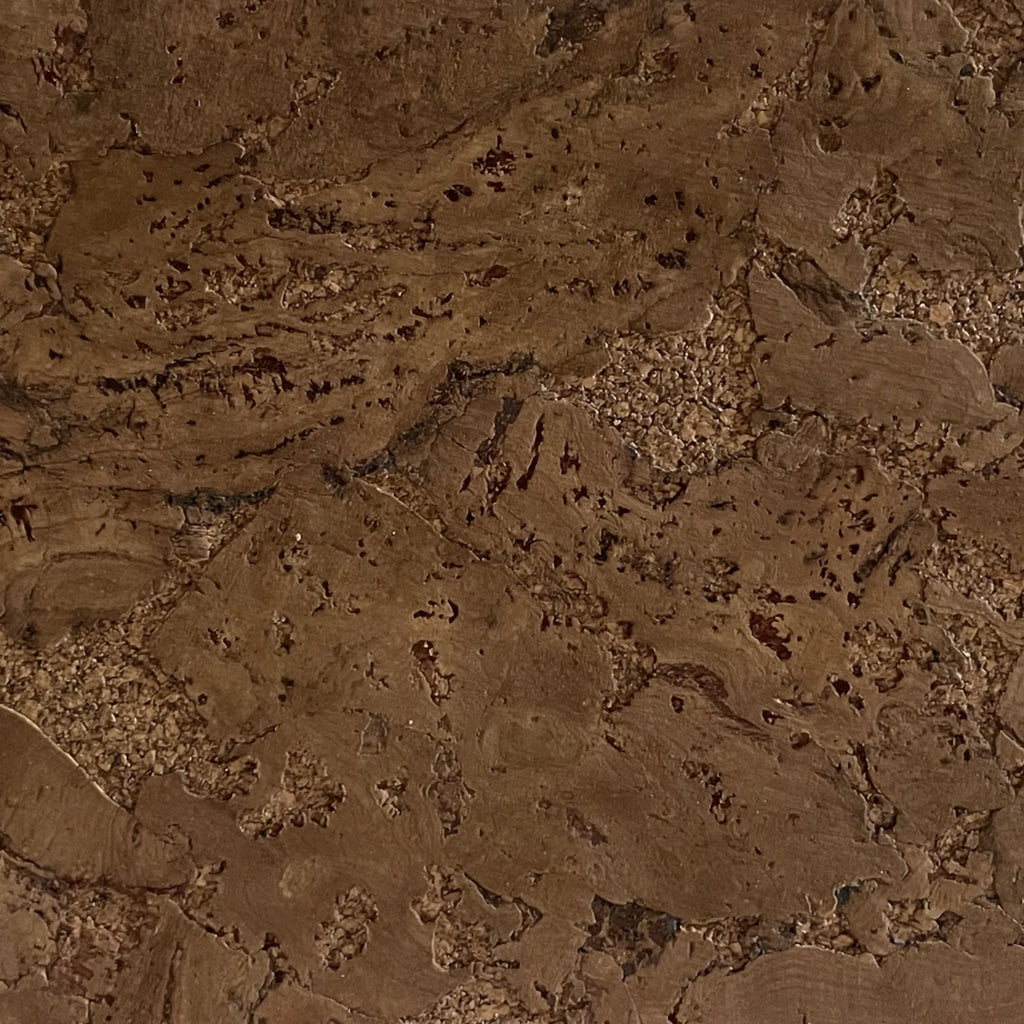 Cloud Chocolat cork wall tile close-up showing the real cork texture and chocolate brown tonal variation
