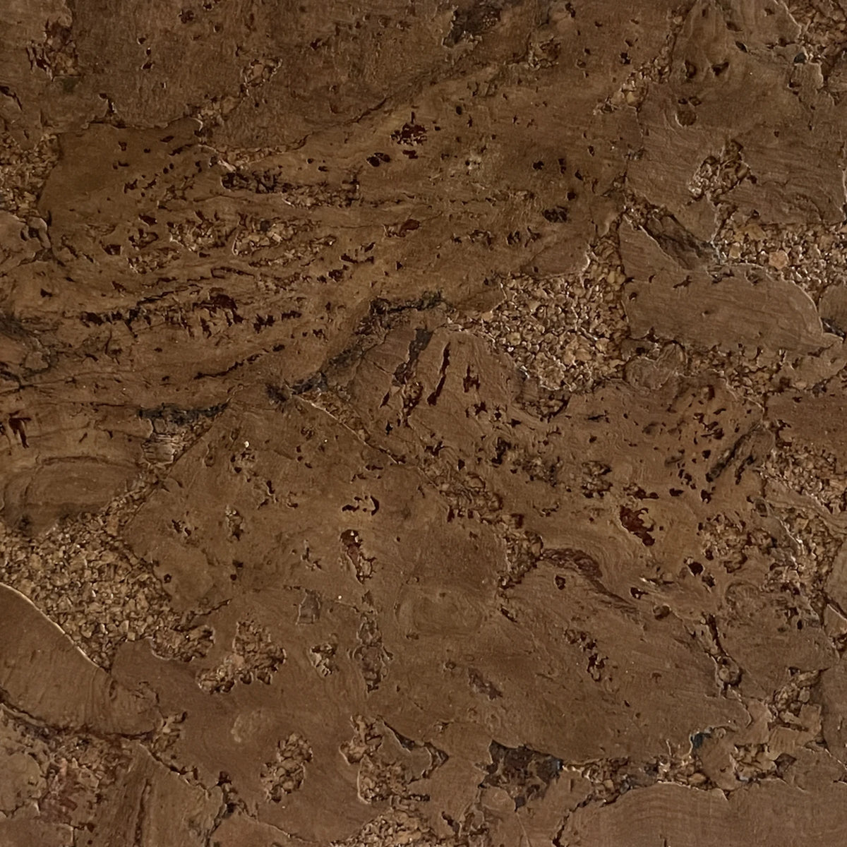 Cloud Chocolat cork wall tile close-up showing the real cork texture and chocolate brown tonal variation