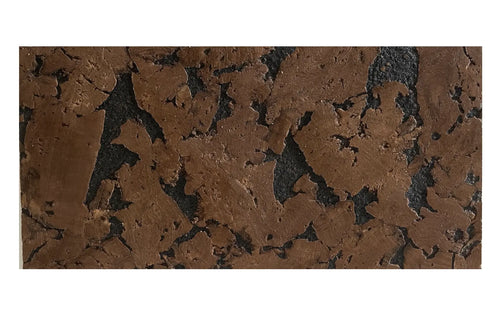 Cloud Leather cork wall tile surface in warm leather-brown tones