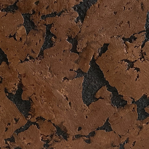 Cloud Leather cork wall tile close-up showing the real cork texture and leather-brown tonal variation