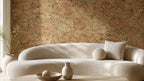 Cloud Mintgreen cork wall tile shown in a conceptual architectural interior visualization