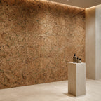 Cloud Mintgreen cork wall tile shown in a conceptual commercial hospitality visualization