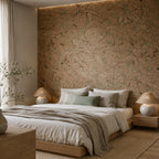 Cloud Mintgreen cork wall tile shown in a conceptual residential interior visualization