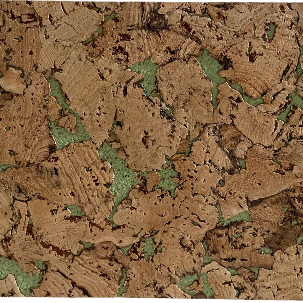 Cloud Mintgreen cork wall tile close-up showing the cork texture and mint green tonal details