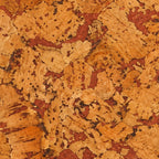 Cloud Orange cork wall tile close-up showing the real cork texture and orange cloud-pattern tonal variation