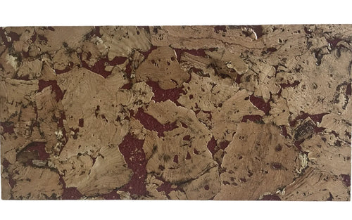 Cloud Red cork wall tile, 600 × 300 mm, natural cork surface with red accents