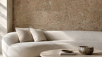 Cloud Snow Cream cork wall tile shown in a conceptual architectural interior visualization