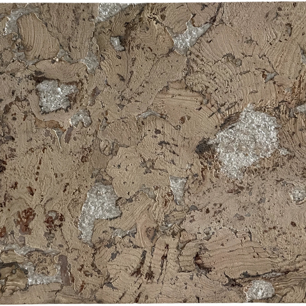 Cloud Snow Cream cork wall tile close-up showing the real cork texture and natural tonal variation