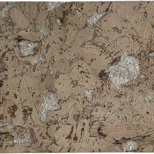 Cloud Snow Cream cork wall tile close-up showing the real cork texture and natural tonal variation