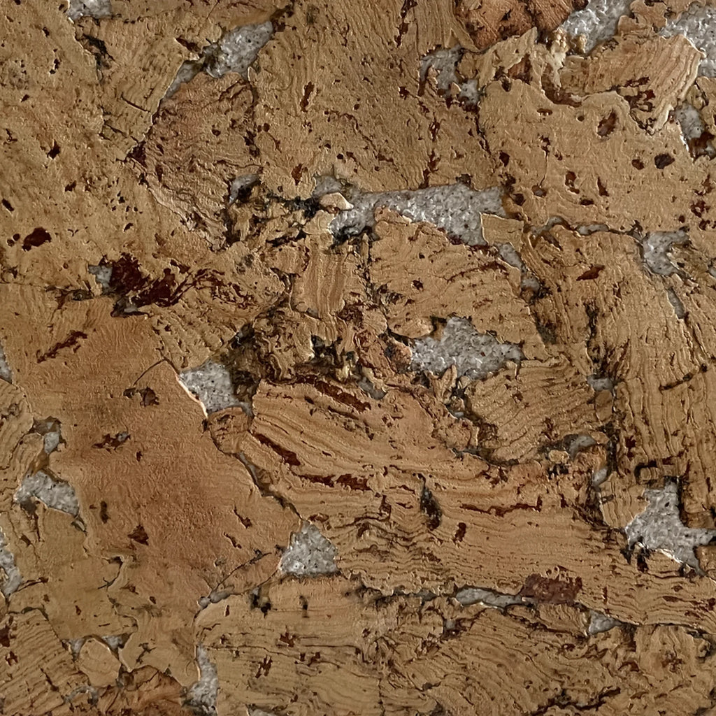 Cloud White cork wall tile close-up showing the cork texture and white tonal details