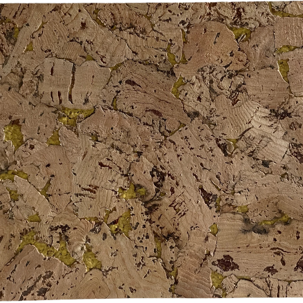 Cloud Yellow cork wall tile close-up showing the cork texture and yellow tonal details