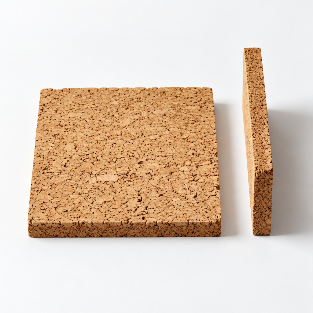 Coarse-Grained Agglomerated Cork Sheets, premium studio hero view