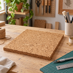 Coarse-Grained Agglomerated Cork Sheets used in a craft workshop