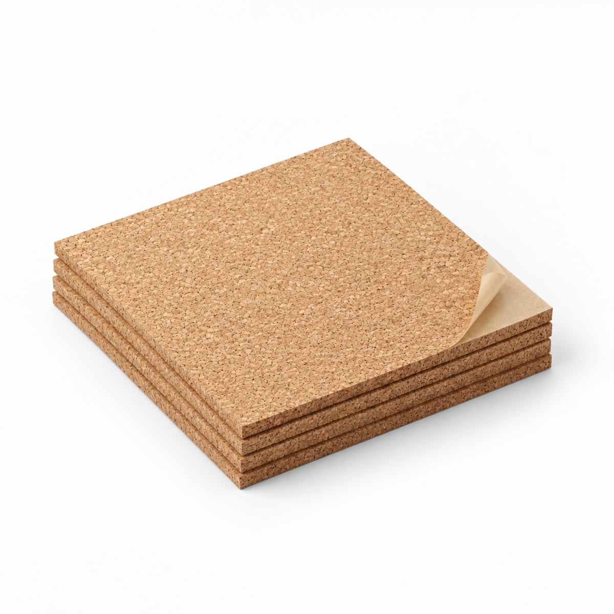 Coarse-grained Self Adhesive Cork Sheet, premium studio hero view