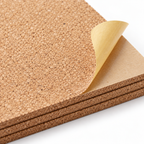 Coarse-grained Self Adhesive Cork Sheet, macro cork texture and release liner detail