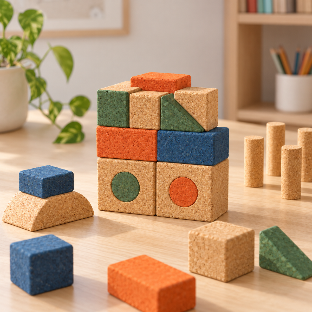 Colored Cork Creative Set Ref. 3450-C — alternate creative arrangement in a real-use setting