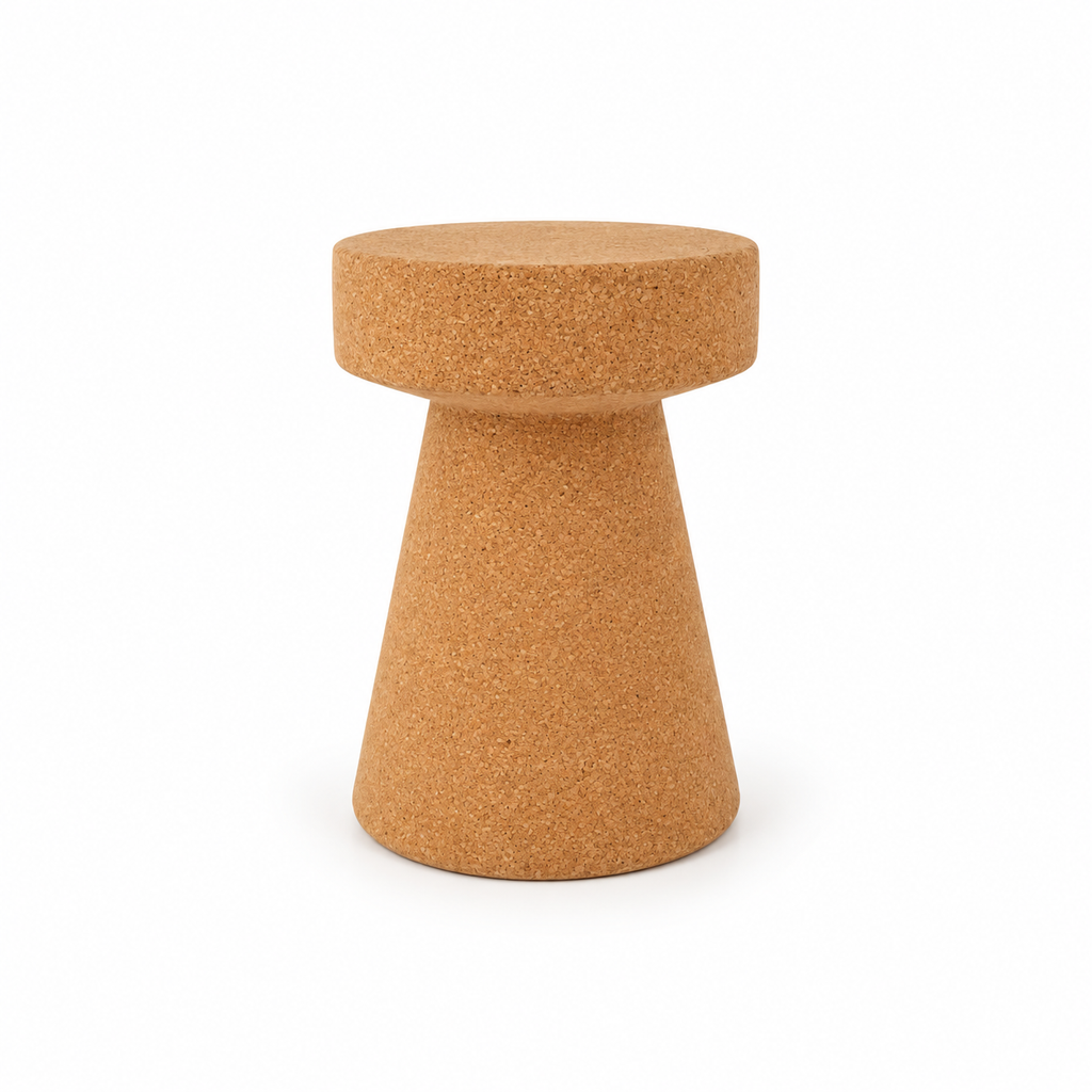Cone Cork Stool, Ø300 × H435 mm, isolated on white background