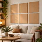 Cork Acoustic Panels BitCork Home installed in a living room