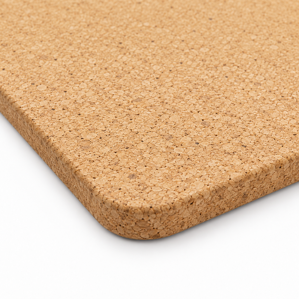 Cork Bath Mat Large, natural cork texture and rounded edge detail