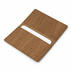 Cork Business Card Holder Brown Finish — Ref. 8919B hero view in natural cork fabric