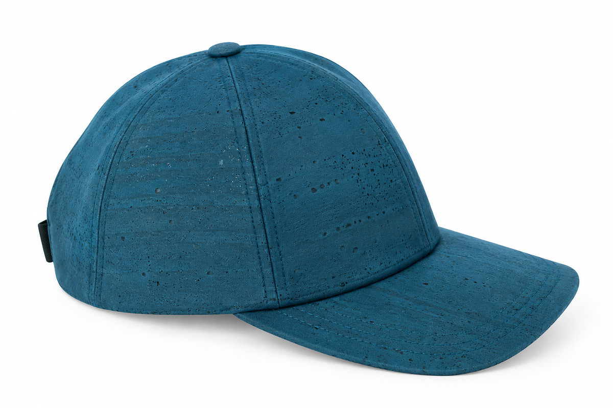 Cork Cap Blue — Ref. 8830BL hero view in blue cork fabric