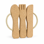 Cork Cutlery Trivet 26 × 23 cm on white background