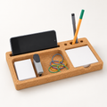 Cork Desk Organizer Tray, 300 × 150 × 20 mm, isolated on white background