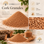 CorkMart editorial collage for Cork Granules
