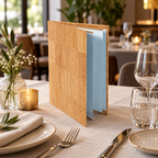 Cork Menu Cover Ref. 8881 — restaurant table presentation