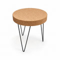 Cork & Metal Zig Zag Table, Ø610/650 × H720 mm, isolated on white background