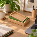 Cork Nesting Desk Tray Set A in a premium home office