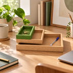 Cork Nesting Desk Tray Set C in a premium home office