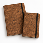 Cork Notebook with Elastic Closure | Brown Finish — A5 and A6 hero view