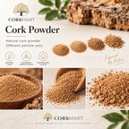 CorkMart editorial collage for Cork Powder