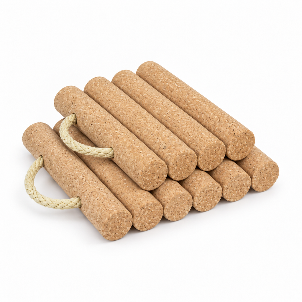 Cork Raft Trivet alternate studio angle