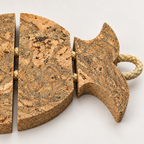 Close-up of Cork Sea Bass Trivet texture and rope detail