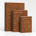 Cork Spiral Notebook | Brown Finish — A4, A5 and A6 hero view