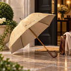 Cork Umbrella Natural in a premium lifestyle setting