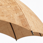 Cork Umbrella Natural, natural cork canopy texture and construction detail