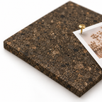 Macro detail of Diamond Dark cork texture, 7 mm thickness and push pin use
