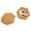 Cork Wall Tiles Hexagon Country, set of 6, self-adhesive, isolated on white background