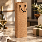 Cork Wine Bottle Gift Bag | Natural Finish — premium gifting lifestyle composition
