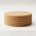 Premium Round Cork Coasters - Extra Thick 6mm - Eco-Friendly Table Protection (3.75" / 9.5cm) - Pack of 12