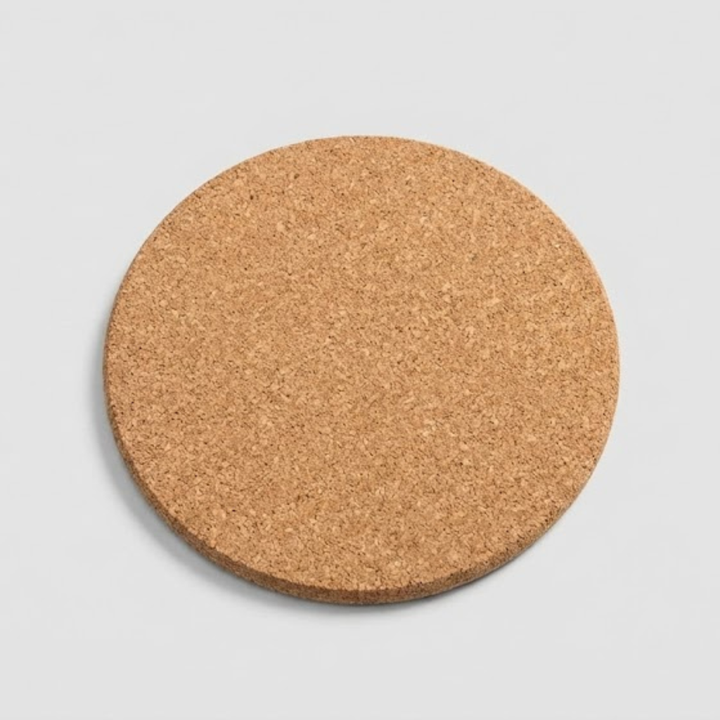 Premium Round Cork Coasters - Extra Thick 6mm - Eco-Friendly Table Protection (3.75" / 9.5cm) - Portuguese cork product