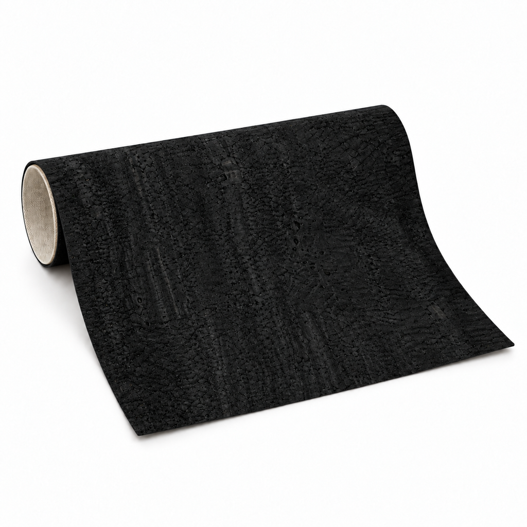 Black cotton-backed cork fabric roll, 1.4 m wide, standardised variant view