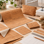 Cotton-backed cork fabric used for sewing, accessories and small craft projects
